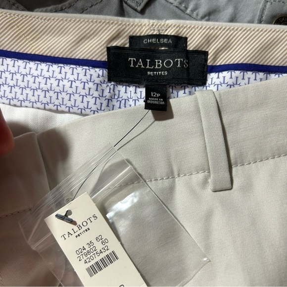 New Talbots Petite Chelsea Capri Crop Pants Size 12P Tan BNWT - Picture 3 of 6
